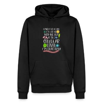 Microbiologiste Laboratoire de microbiologie Staphylocoque Biologie - Sweat à capuche Premium bio Homme - noir - Devant - Nico (187cm)