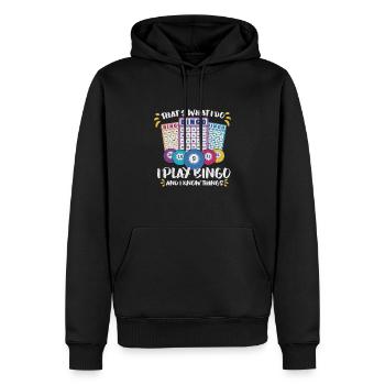 Bingo Card Game Grandma Bingo Player Bingo Cards - Männer Premium Bio Hoodie - Schwarz - Vorne - Nico (187cm)