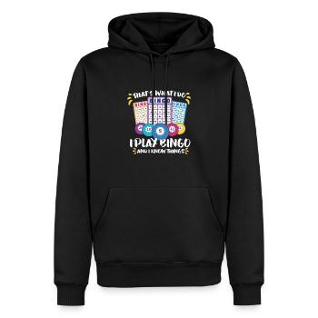 Bingo Jeu de cartes Grand-mère Bingo Joueur Bingo Cartes - Sweat à capuche Premium bio Homme - noir - Devant - Nico (187cm)
