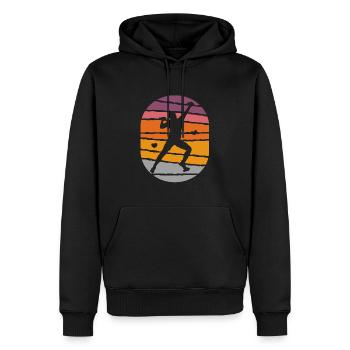 Bergsteiger Boulder Klettern Bouldern - Männer Premium Bio Hoodie - Schwarz - Vorne - Nico (187cm)