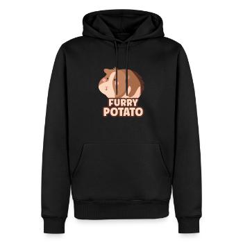 Idée cadeau de pomme de terre à fourrure pour les amateurs de cochon d’Inde - Sweat à capuche Premium bio Homme - noir - Devant - Nico (187cm)