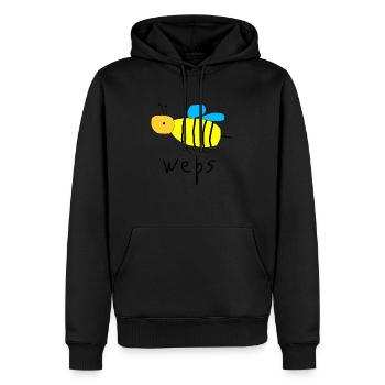 weps - Männer Premium Bio Hoodie - Schwarz - Vorne - Nico (187cm)