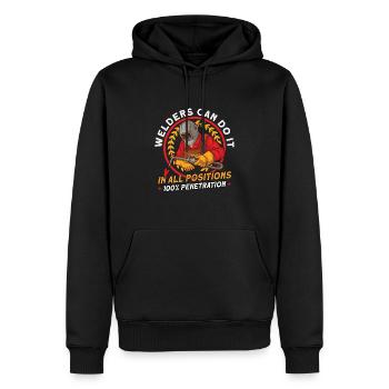 Soudeur Femme Drôle Drôle Soudage Petite Amie Cadeau - Sweat à capuche Premium bio Homme - noir - Devant - Nico (187cm)