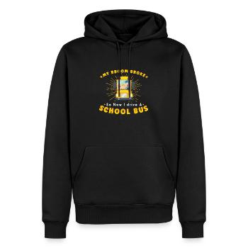 SCHOOL BUS DRIVER My Broom Broke - Männer Premium Bio Hoodie - Schwarz - Vorne - Nico (187cm)