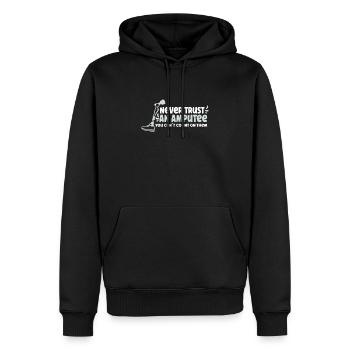 Handicapped Wheelchair Cyborg Leg Arm Amputee - Männer Premium Bio Hoodie - Schwarz - Vorne - Nico (187cm)