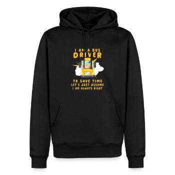 Funny School Bus Driver Appreciation anniversary - Männer Premium Bio Hoodie - Schwarz - Vorne - Nico (187cm)