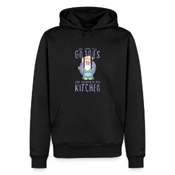 Cuisine Cuisinier Chef Gnomes Gnome Lover Drôle Gnome Gnome - Sweat à capuche Premium bio Homme - noir - Devant - Nico (187cm)