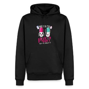 Drôle de pharmacien-pharmacie-technicien-pharmacie - Sweat à capuche Premium bio Homme - noir - Devant - Nico (187cm)