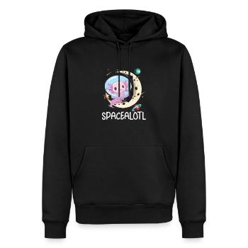 Axolotl Astronaute Astronomie Système Solaire Poison - Sweat à capuche Premium bio Homme - noir - Devant - Nico (187cm)