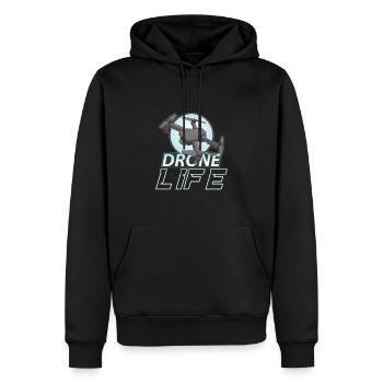 Drohne Pilot Opa Geschenkidee Alter Mann Mit - Männer Premium Bio Hoodie - Schwarz - Vorne - Nico (187cm)