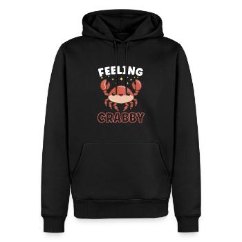 Krabbenkrabbenkrabbenflüsterer Krabbenjagdfischer - Männer Premium Bio Hoodie - Schwarz - Vorne - Nico (187cm)