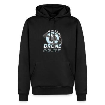 Drohne Pilot Opa Geschenkidee Alter Mann Mit - Männer Premium Bio Hoodie - Schwarz - Vorne - Nico (187cm)