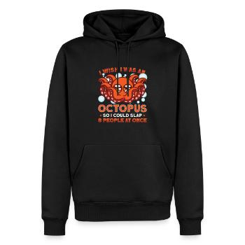 Octopus Marine Animals Sea Creature Squid Gift - Männer Premium Bio Hoodie - Schwarz - Vorne - Nico (187cm)