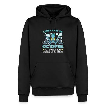 Octopus Marine Animals Sea Creature Squid Gift - Männer Premium Bio Hoodie - Schwarz - Vorne - Nico (187cm)