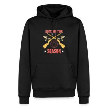 Chasse au canard Chasseur de canards Chasse aux oiseaux Chasse au canard - Sweat à capuche Premium bio Homme - noir - Devant - Nico (187cm)