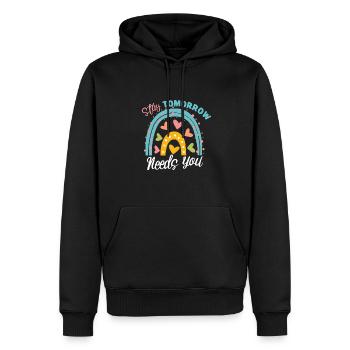 Mental Health Awareness Depression Suicide Prevent - Men’s Premium Organic Hoodie - black - Front - Nico (187cm)