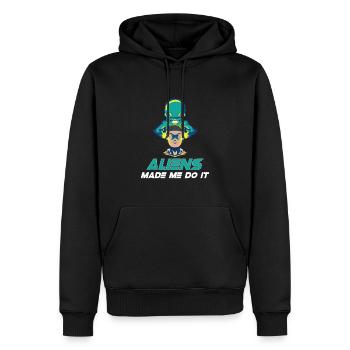 Alien Extraterrestrial Area 51 Ufo Space Geek - Männer Premium Bio Hoodie - Schwarz - Vorne - Nico (187cm)