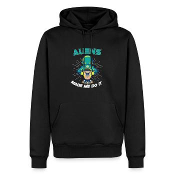 Alien Extraterrestrial Area 51 Ufo Space Geek - Männer Premium Bio Hoodie - Schwarz - Vorne - Nico (187cm)