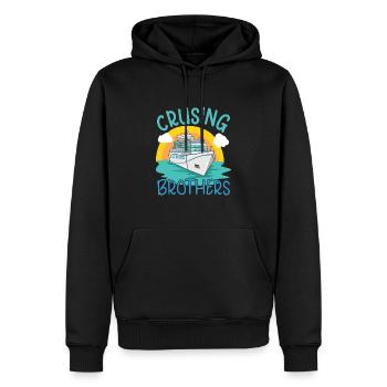 Bateau de navigation Capitaine Navire de croisière - Sweat à capuche Premium bio Homme - noir - Devant - Nico (187cm)