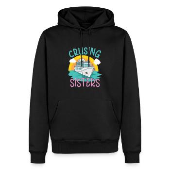 Bateau de navigation Capitaine Navire de croisière - Sweat à capuche Premium bio Homme - noir - Devant - Nico (187cm)