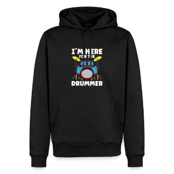 Batteur Batterie Musique Batterie Batterie - Sweat à capuche Premium bio Homme - noir - Devant - Nico (187cm)