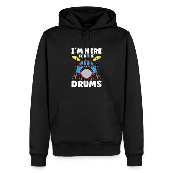 Batteur Batterie Musique Batterie Batterie - Sweat à capuche Premium bio Homme - noir - Devant - Nico (187cm)