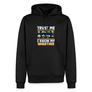 Funny Meteorology Meteorologist Weather Lover - Männer Premium Bio Hoodie - Schwarz - Vorne - Nico (187cm)