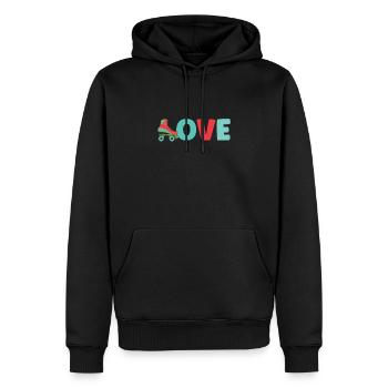 Roller Skate Roller Skating Roller Derby - Men’s Premium Organic Hoodie - black - Front - Nico (187cm)
