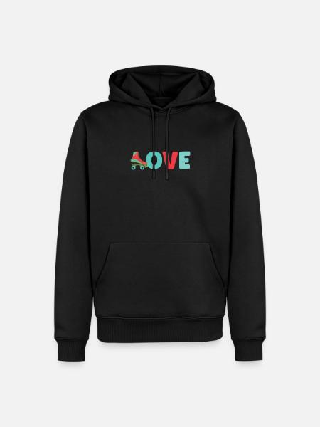 Roller Skate Roller Skating Roller Derby - Men’s Premium Organic Hoodie - black