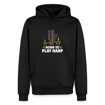 Harfenmusikinstrument Harfenlehrer - Männer Premium Bio Hoodie - Schwarz - Vorne - Nico (187cm)