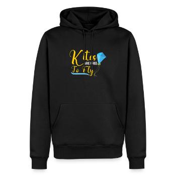 Kite Flying Kite Fan Für Fite Flying Lovers - Männer Premium Bio Hoodie - Schwarz - Vorne - Nico (187cm)