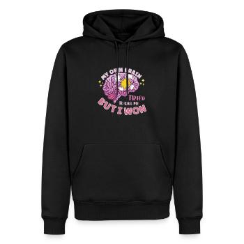 Schlaganfall Survivor Schlaganfall Bewusstsein - Männer Premium Bio Hoodie - Schwarz - Vorne - Nico (187cm)