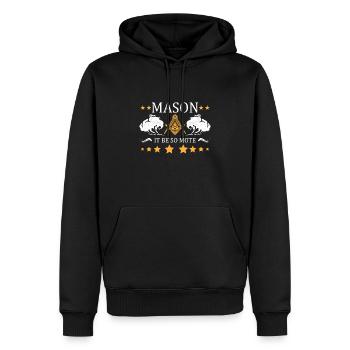 Théories du complot Théoriciens du complot - Sweat à capuche Premium bio Homme - noir - Devant - Nico (187cm)
