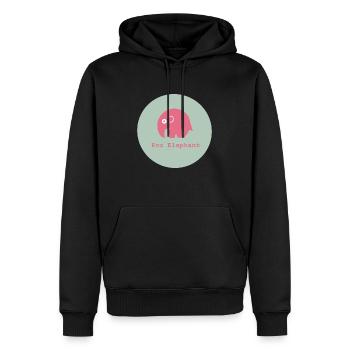 Pro Elephant - Männer Premium Bio Hoodie - Schwarz - Vorne - Nico (187cm)