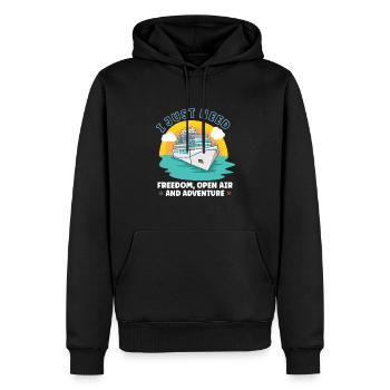 Boating Boat Captain Cruise Ship - Men’s Premium Organic Hoodie - black - Front - Nico (187cm)