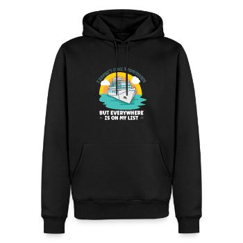 Bateau de navigation Capitaine Navire de croisière - Sweat à capuche Premium bio Homme - noir - Devant - Nico (187cm)