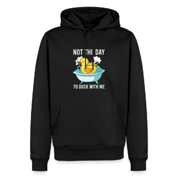 Canards en caoutchouc Canards Chasse aux oiseaux Idée cadeau d’amoureux des canards - Sweat à capuche Premium bio Homme - noir - Devant - Nico (187cm)