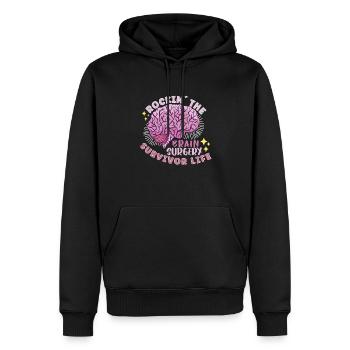 Brain Surgery Joke Brain Surgery Awareness Gift - Männer Premium Bio Hoodie - Schwarz - Vorne - Nico (187cm)