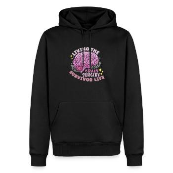 Brain Surgery Joke Brain Surgery Awareness Gift - Männer Premium Bio Hoodie - Schwarz - Vorne - Nico (187cm)