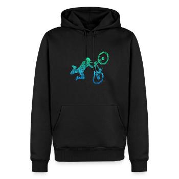 BMX Bike Stunt Jungen Kinder - Männer Premium Bio Hoodie - Schwarz - Vorne - Nico (187cm)