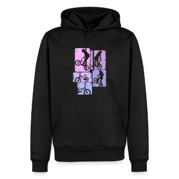 BMX Mädchen Bike Stunt Kinder - Männer Premium Bio Hoodie - Schwarz - Vorne - Nico (187cm)