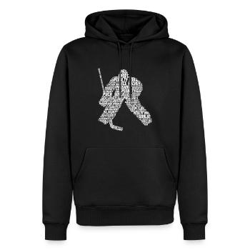 Eishockey Torwart Eishockeyspieler Jungen Männer - Männer Premium Bio Hoodie - Schwarz - Vorne - Nico (187cm)
