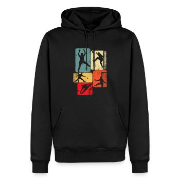 Handball Gardien de but Joueurs de handball Garçons Enfants - Sweat à capuche Premium bio Homme - noir - Devant - Nico (187cm)