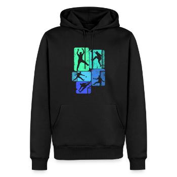 Handball Gardien de but Joueurs de handball Garçons Enfants - Sweat à capuche Premium bio Homme - noir - Devant - Nico (187cm)