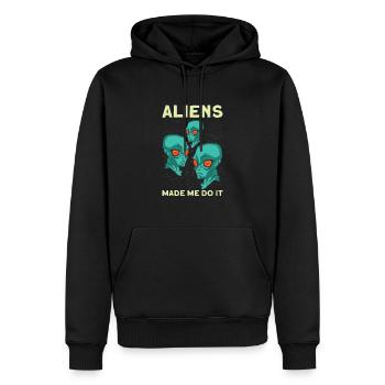 Alien Extraterrestrial Area 51 Ufo Space Geek - Männer Premium Bio Hoodie - Schwarz - Vorne - Nico (187cm)