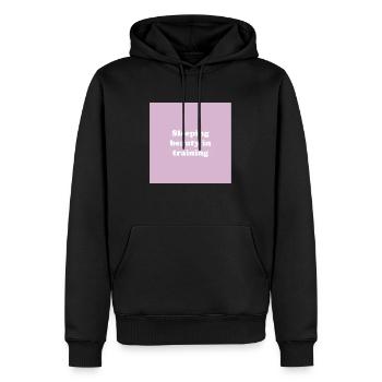Sleeping beauty in training - Sweat à capuche Premium bio Homme - noir - Devant - Nico (187cm)
