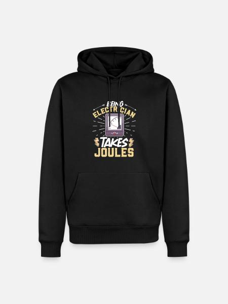 Electrician Electrical Engineer Lineman Electrical - Männer Premium Bio Hoodie - Schwarz