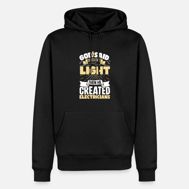 Electrician Electrical Engineer Lineman Electrical - Männer Premium Bio Hoodie - Schwarz
