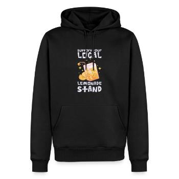 Lemonade Rack Jus de citron fait maison - Sweat à capuche Premium bio Homme - noir - Devant - Nico (187cm)