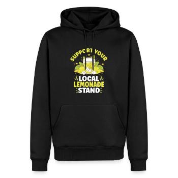 Lemonade Rack Jus de citron fait maison - Sweat à capuche Premium bio Homme - noir - Devant - Nico (187cm)